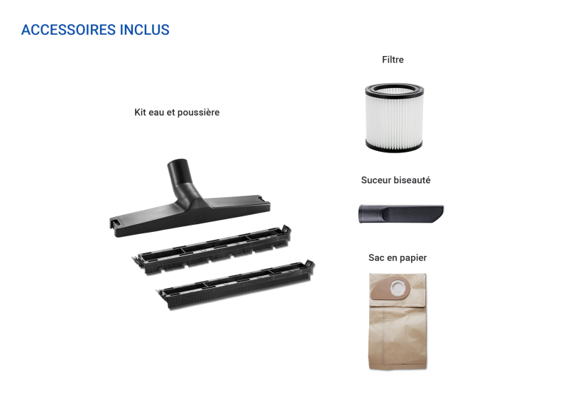 Nilfisk Aspirateur Eau et Poussière Buddy II 12L pour la Maison, Jardin et Voiture - Aspiration et Soufflerie (1200 W)