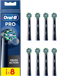 Oral-B Pro Cross Action Lot de 8 têtes de brosse à dents électrique en forme de X et poils coudés pour enlever la plaque dentair