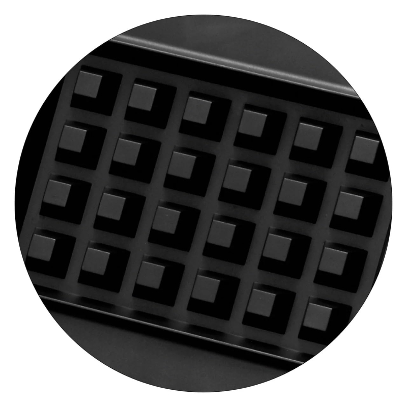 frifri Plaques Gaufres de Bruxelles et de Liège 4x6 Trous - Fonte Antiadhésive pour Chaleur Uniforme et Durabilité - Compatible 