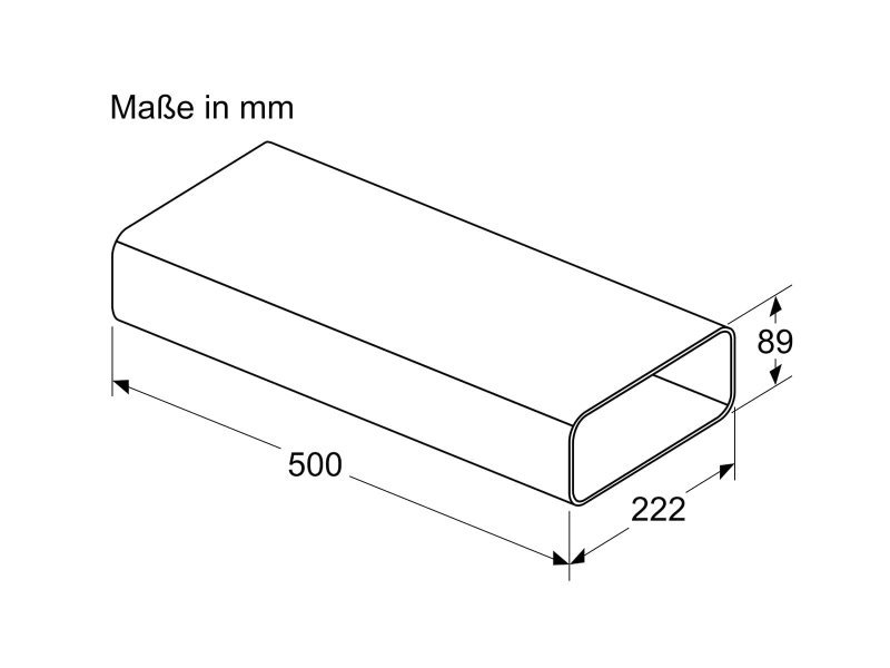 Bosch HEZ9VDSM1 Accessoires pour plaques de cuisson avec hotte aspirante, canal plat droit 50 cm, noir, fabriqué en Allemagne