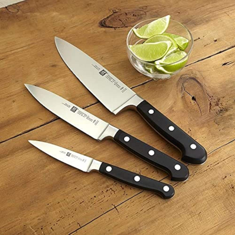 ZWILLING Bloc de Couteaux, 8 Pièces, Bloc en Bois de Hêtre, Couteaux & Ciseaux en Acier Inoxydable, Manche Noir, série Professio