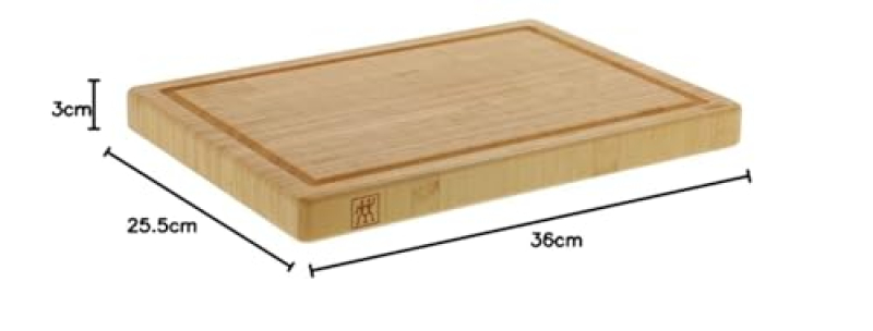 ZWILLING Planche à Découper, Medium : 36 x 25,5 x 3 cm, Bambou