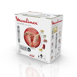Moulinex quickchef  Mixeur plongeant avec 3 accessoires, acier inoxydable, 10 vitesses, 1000 W
