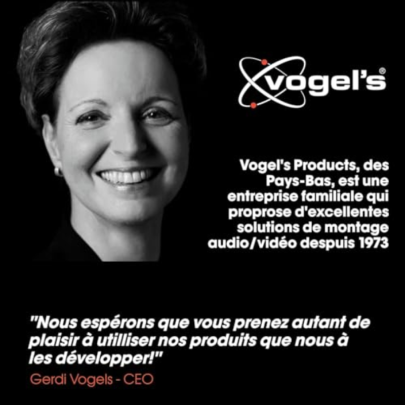 Vogel's TVM 3205 Support Mural TV Plat pour téléviseurs de 19-50 Pouces, Max. 30 kg, Support TV Max. VESA 200x200, Compatibilité