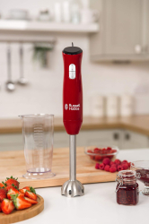 Russell Hobbs Mixeur plongeant [Puissant] Desire Rouge (2 vitesses, bol mixeur/doseur lavable lave-vaisselle 700ml, sans BPA, mi