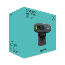 Logitech C270 Webcam Streaming HD, 720p/30ips, Appel Vidéo HD Large Champ de Vision, Correction de la Lumière, Micro Antiparasit