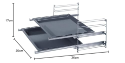Bosch HEZ438201 Accessoires pour four à rallonge télescopique 2 voies en acier inoxydable