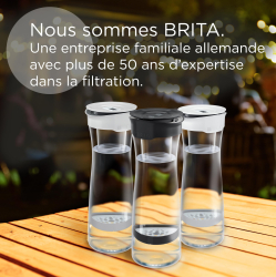 BRITA bouteille filtrante blanc graphite (1,3 L), 1 filtre MicroDisc inclus