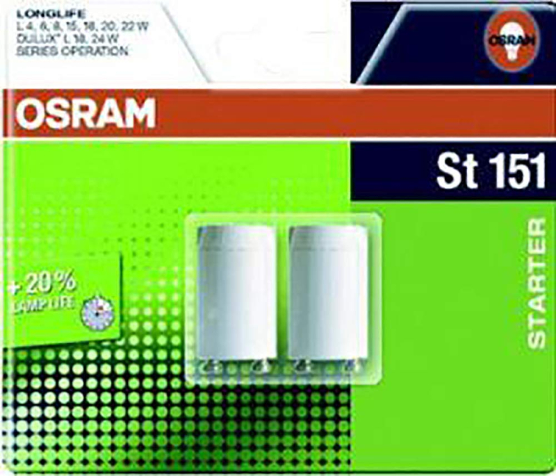 Osram Blister Starter Verre 22 W Blanc Lot de 2