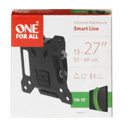 One For All Support Plat Smart de inclinable à 15° - Écrans de 13 à 27 Pouces - Noir - WM2121