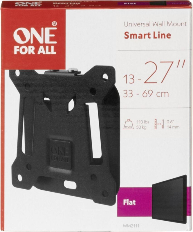 One For All WM2111 Support Murale pour Ecran de 13'' à 27'' Noir