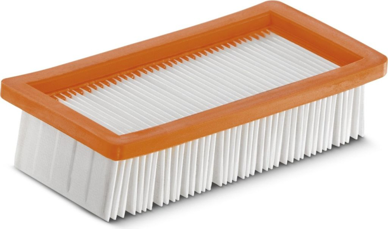 Kärcher 6.415-953.0 Filtre plissé Plat Accessoire pour Les aspirateurs AD 3200, AD 3 Premium et AD 4 Premium, Orange, Blanc