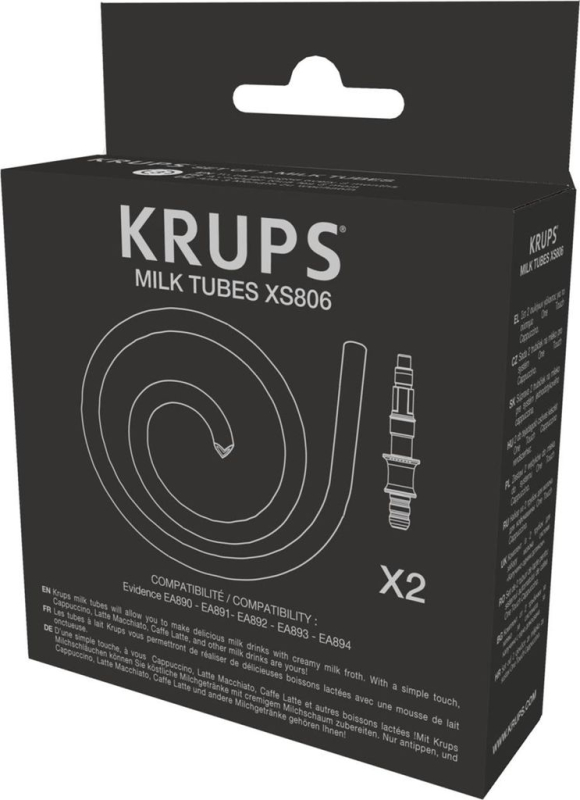 KRUPS Kit 2 Tubes à Lait  Mousse de Lait Crémeuse  Pour Bloc One Touch Cappuccino  Compatible Machines Automatiques Evidence 
