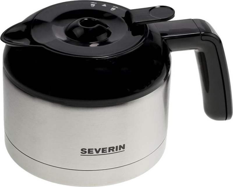 Severin KA 4814 Cafetière avec Moulin et Carafe Thermo-1000 W 1 L Inox Brossé Noir