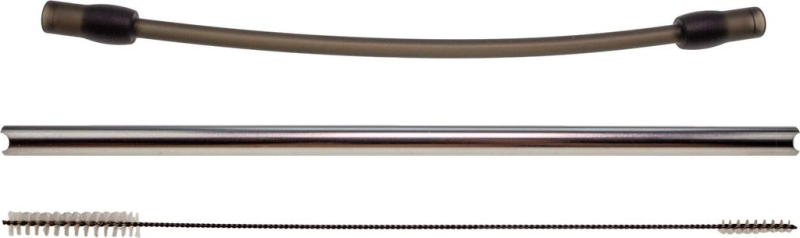 Tuyau à lait 12004554 + tube à lait en acier inoxydable 13962 + brosse double 3/7 mm compatible avec les machines à café Siemens