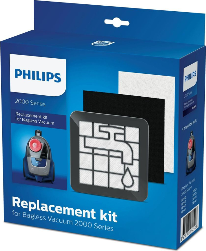 Philips XV1220/01 Kit de remplacement de filtre pour aspirateur sans sac, Série 2000