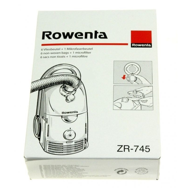 sachet de sacs rowenta dymbo pour aspirateur ROWENTA