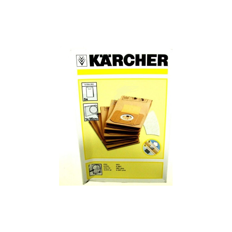 SACSX5 + MICROFILTRE POUR ASPIRATEUR KARCHER