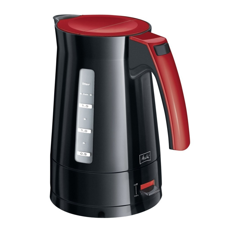 BOUILLOIRE ENJOY AQUA NOIR/ROUGE MELITTA