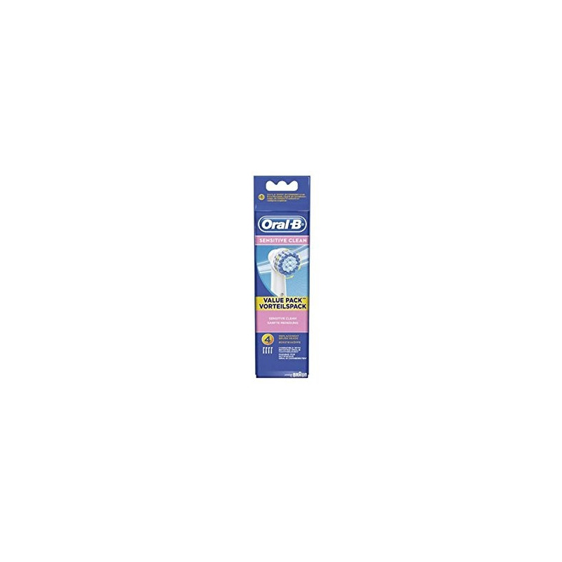 EBS17-4 TÊTES DE BROSSAGE ORAL B SENSITIVE CLEAN x4 POUR BROSSE À DENTS ÉLECTRIQUE BRAUN