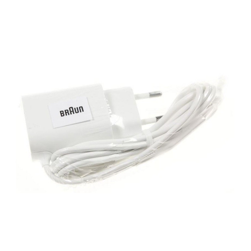 PRISE ALIMENTATION BLANC 5214 POUR EPILATEUR BRAUN