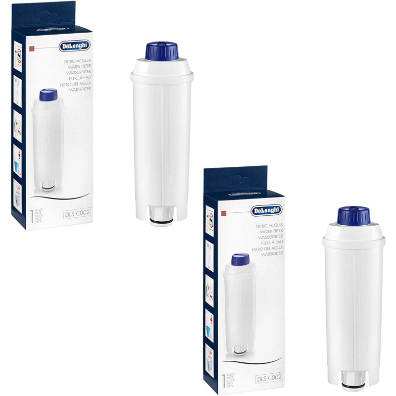 Lot de 2 filtres à eau originaux pour machines à café DeLonghi