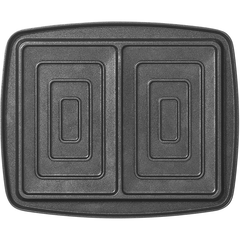 Lot de 2 plaques croque-monsieur anti-adhésives (12 x 9,5 cm) pour gaufrier Super 2 Lagrange