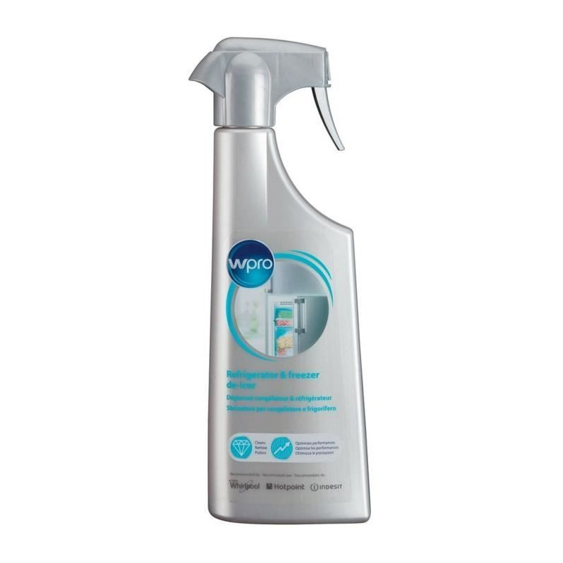 Spray dégivrant 500ml W-PRO DEF102 pour congélateurs & réfrigérateurs toutes marques