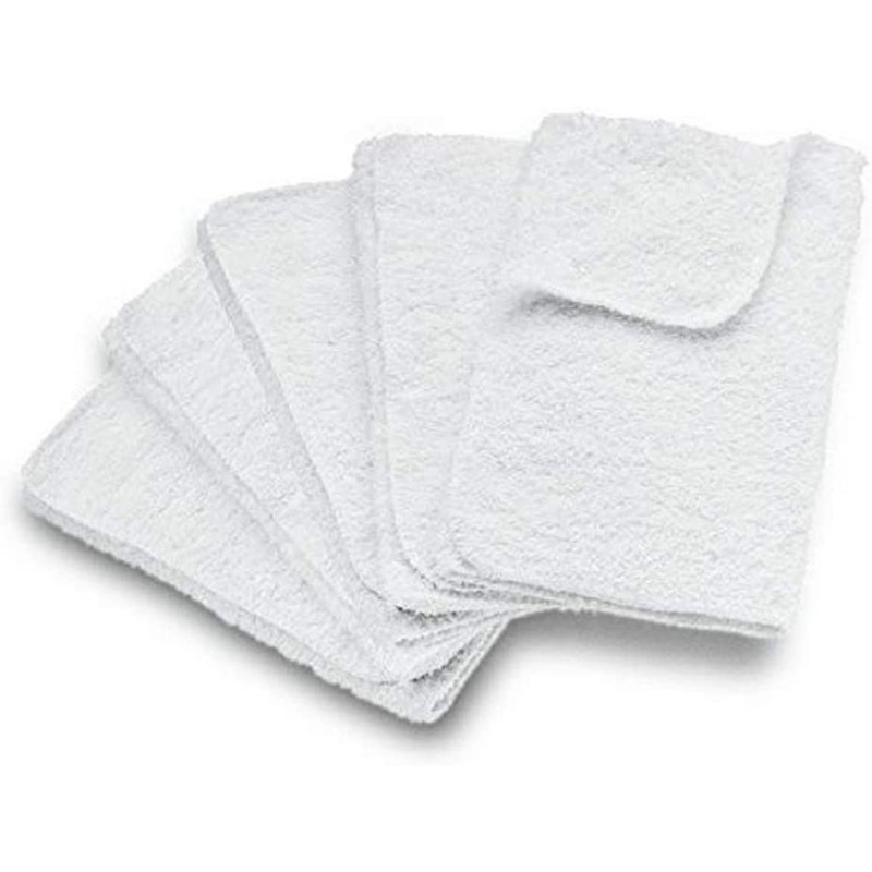 Lot de 5 lingettes extra large en coton pour nettoyeurs vapeur Kärcher