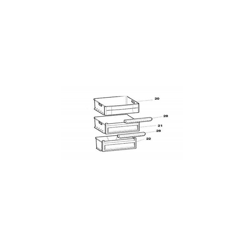 tiroir intermediaire rep21 pour congelateur indesit - c00289432