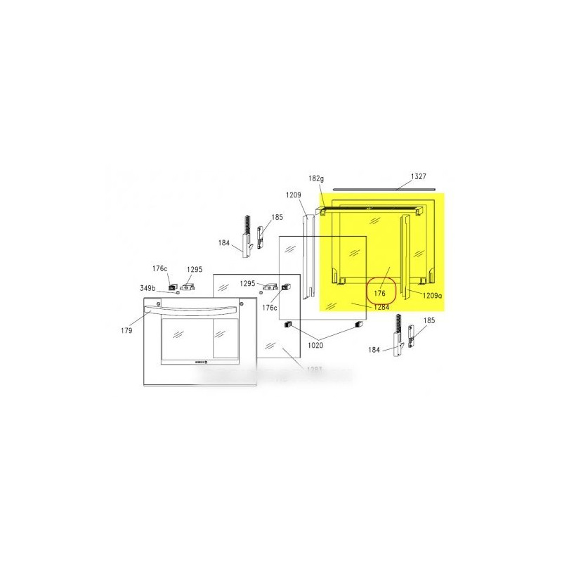 vitre de four interieur