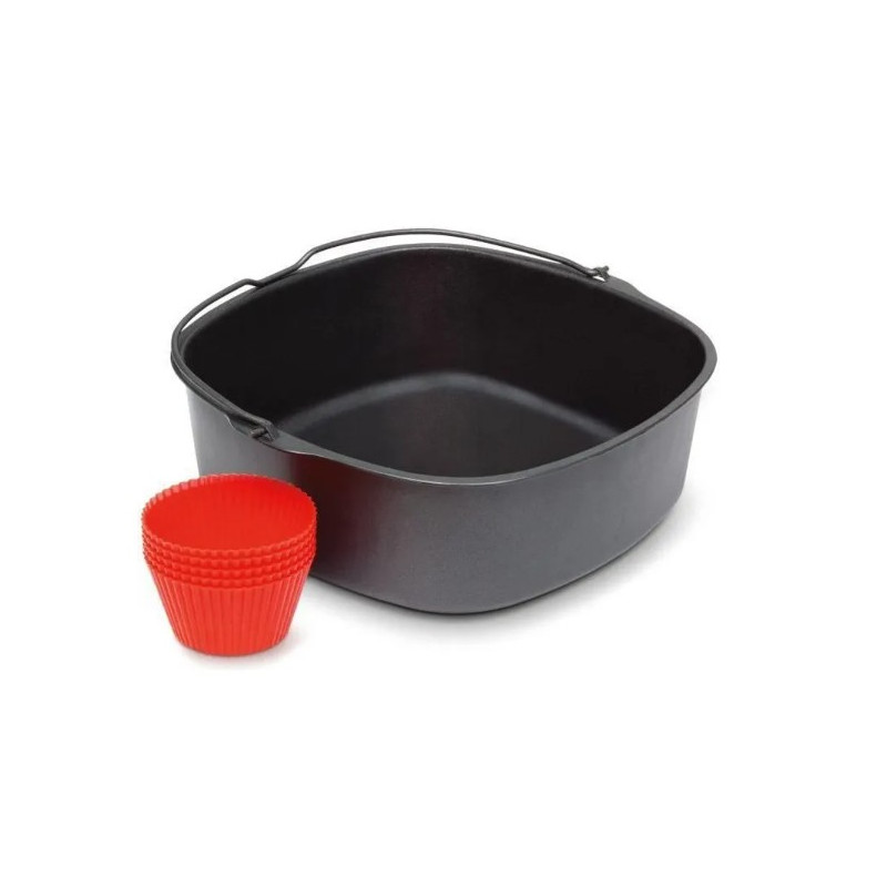 Philips Airfryer HD9925-01, Kit d'accessoires, Philips, Noir, Rouge, Métal, Silicone