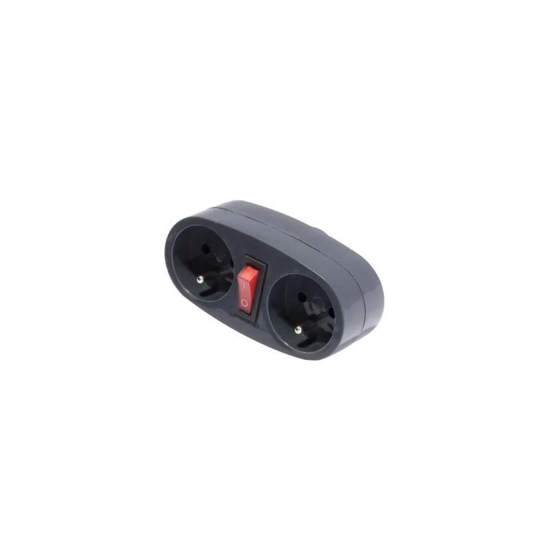 CHACON Prise Biplite 16A avec interrupteur anthracite