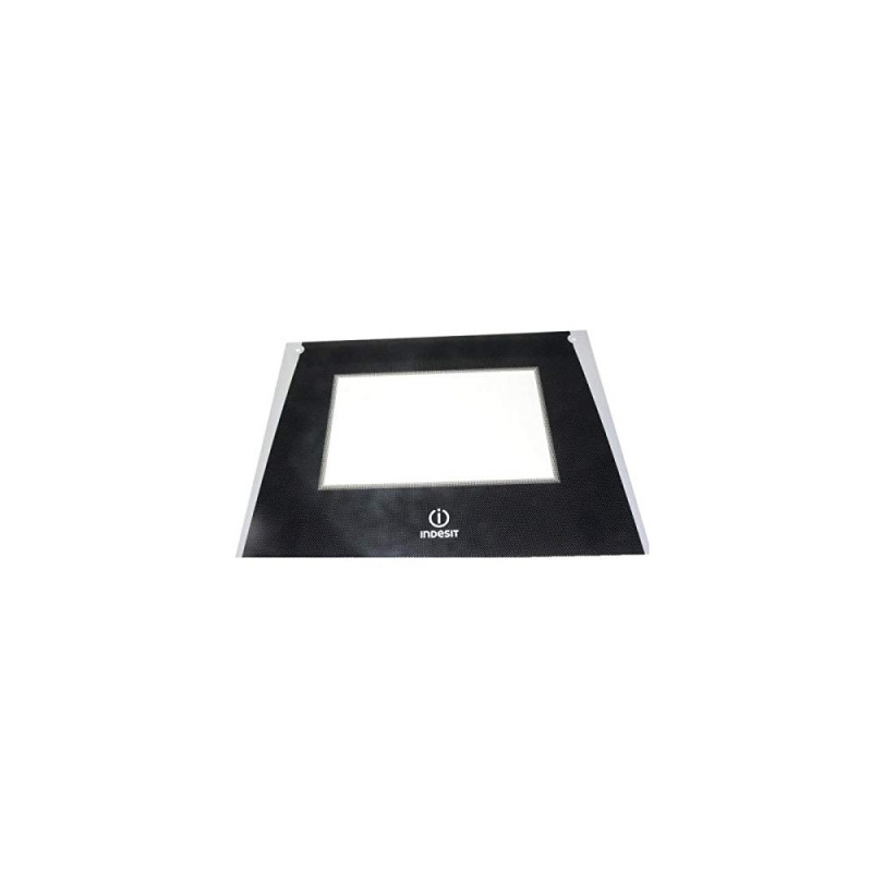 vitre facade de porte pour four indesit - c00284039