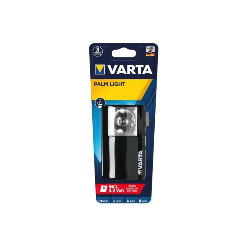 Lampe torche en métal Palm Light + pile R12