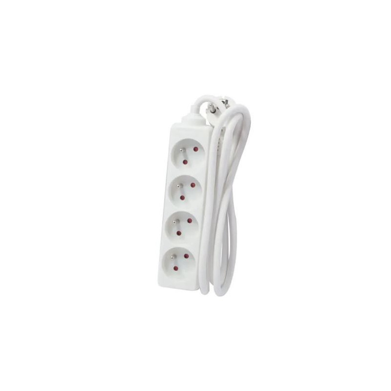 CHACON Bloc multiprise rallonge 4 prises 16A 5m blanc