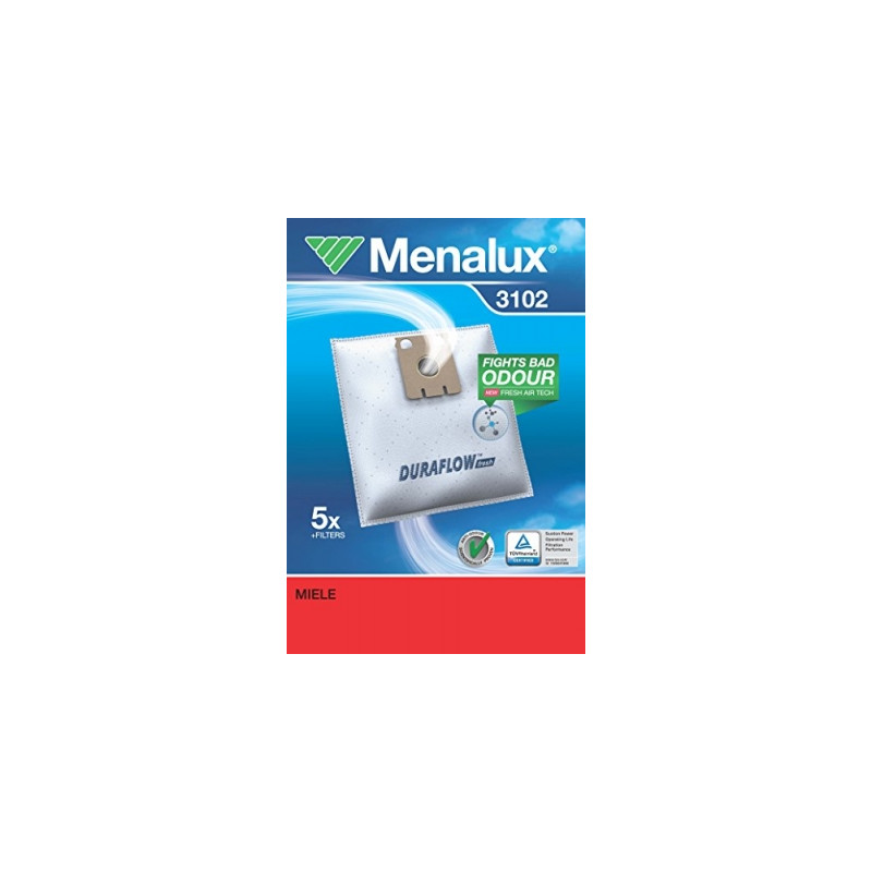 menalux 3102 duraflow 5 sacs d'aspirateur (import allemagne)