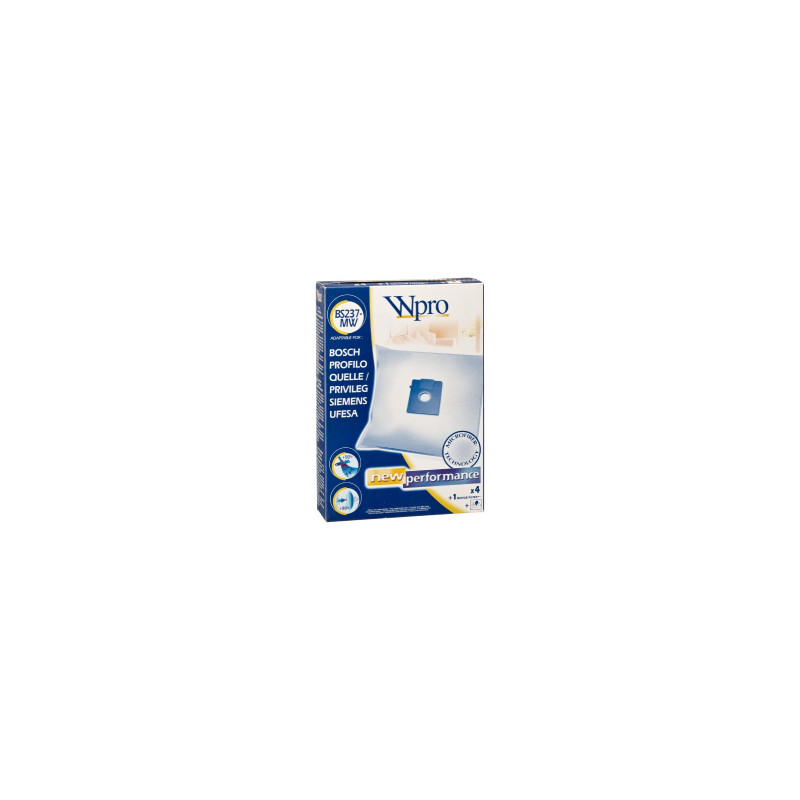 wpro bbs237-mw sac d'aspirateur en micro-fibres pour bosch
