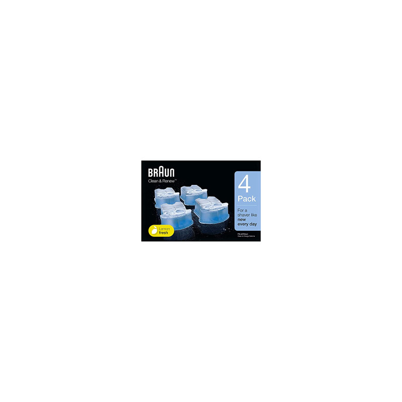 braun - 81387055 - pack de 4 recharges de liquide nettoyant pour syst?me - ccr4 - clean & renew