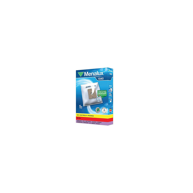 menalux 1840 lot de 5 sacs ? poussi?re pour aeg / dirt devil / lg / privileg / samsung