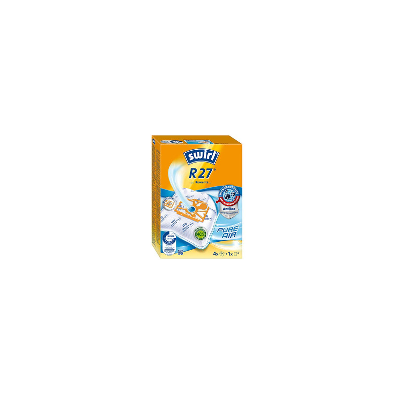 swirl lot de 4 sacs d'aspirateur et 1 filtre y 98 mp plus airspace