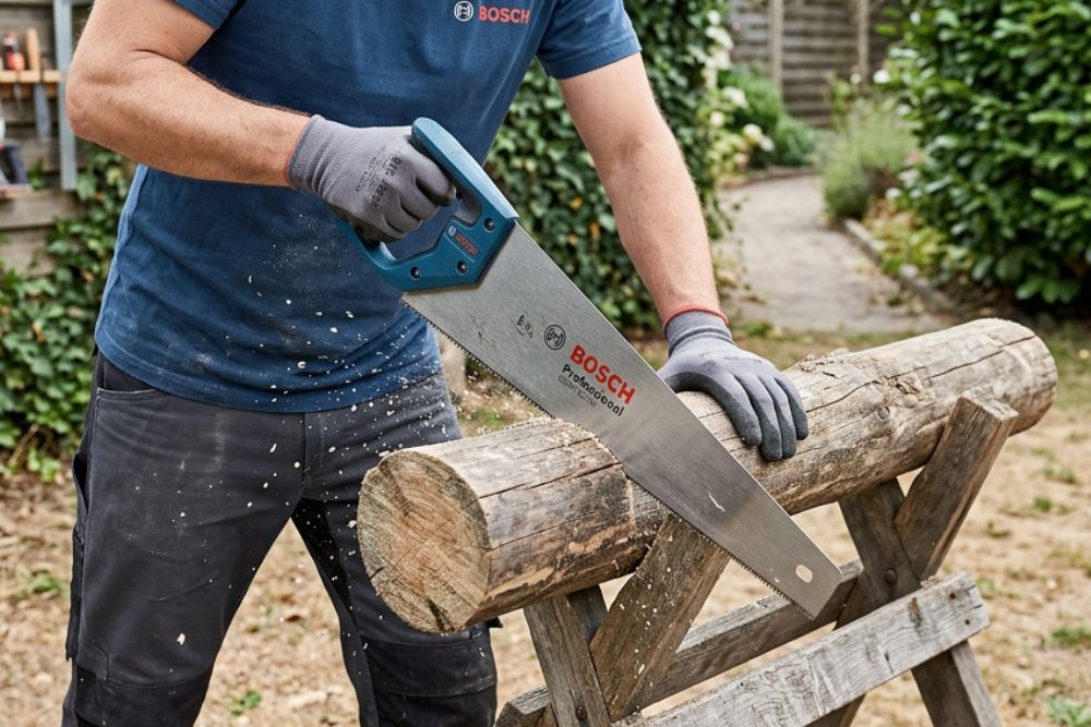 utilisation d'une scie égoïne bosch