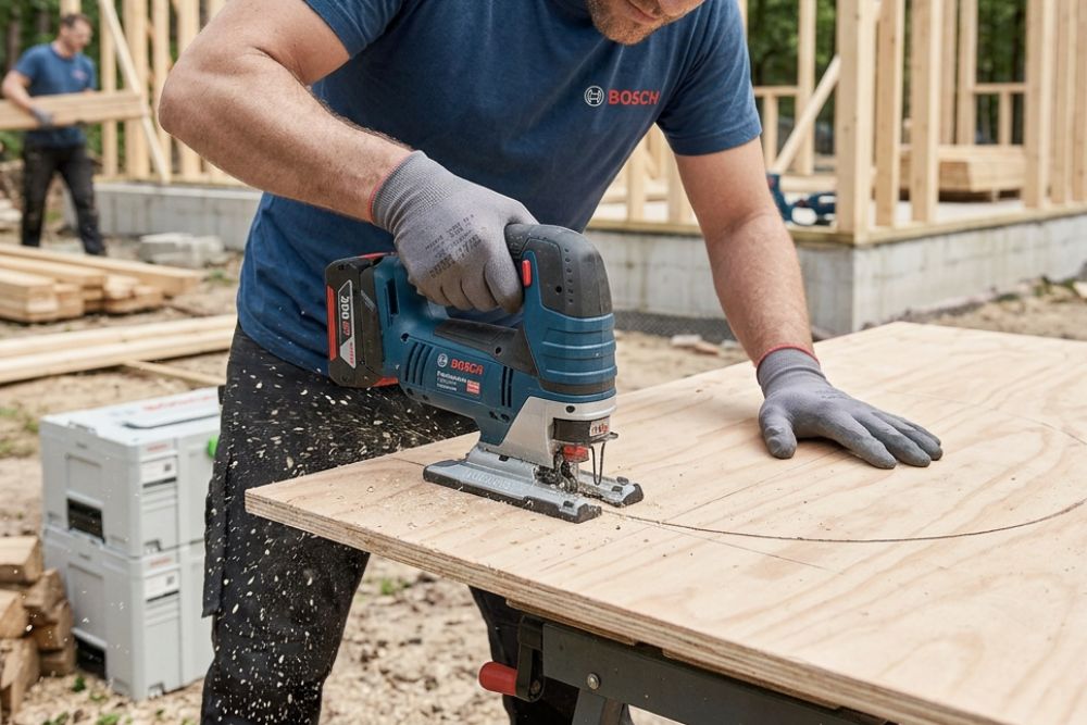 utilisation d'une scie sauteuse bosch