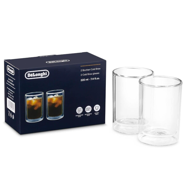 Set de 2 verres a double parois de verres a infusions froide delonghi as00004171