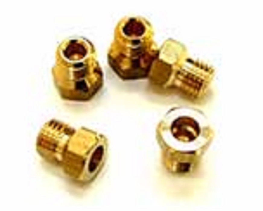 Kit De Conversion Gaz Naturel Pour Plaque De Cuisson - Lot De 5 Buses Laiton M6 - Filetage 9mm - Diamètres 0.73, 0.97, 1.15mm